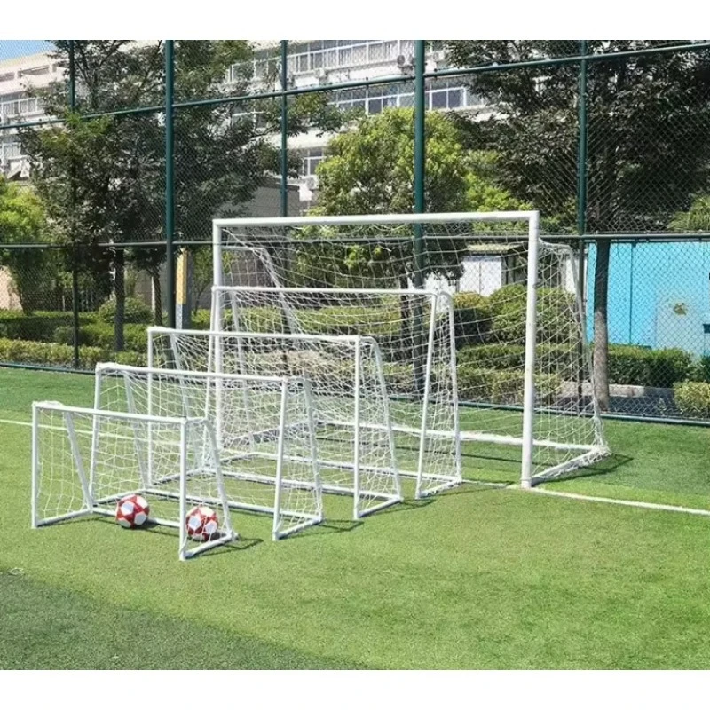 Customized Full Siz Aluminum Soccer Goal Portable with Wheels High-Quality UV-Resistant Eco-Friendly Football Net