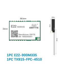 868/915MHz SX1262 Lora SPI Wireless Module TCXO CDSENET E22-900M33S 2W Long Distance 16km PA+LNA Low Power Lora RF Transceiver