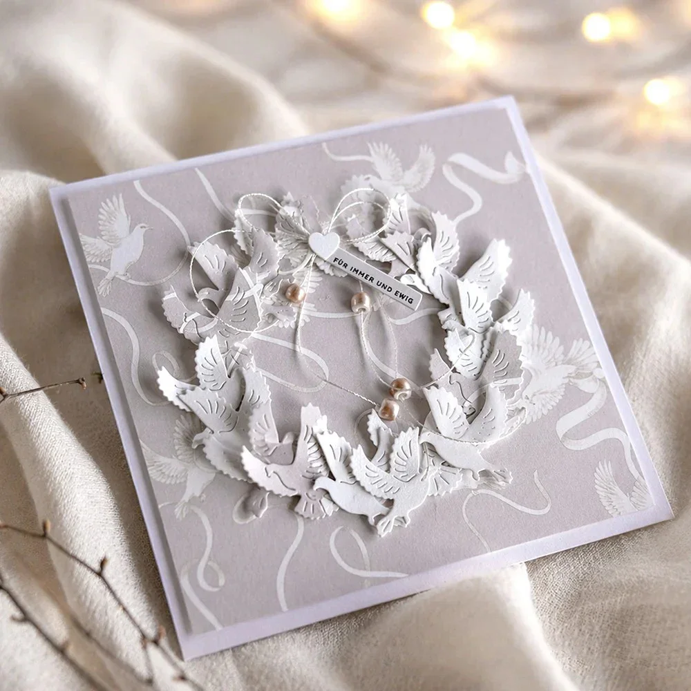 

Piggy Craft metal cutting dies cut die mold Ja letters peace dove Scrapbook paper craft knife mold blade punch stencils dies