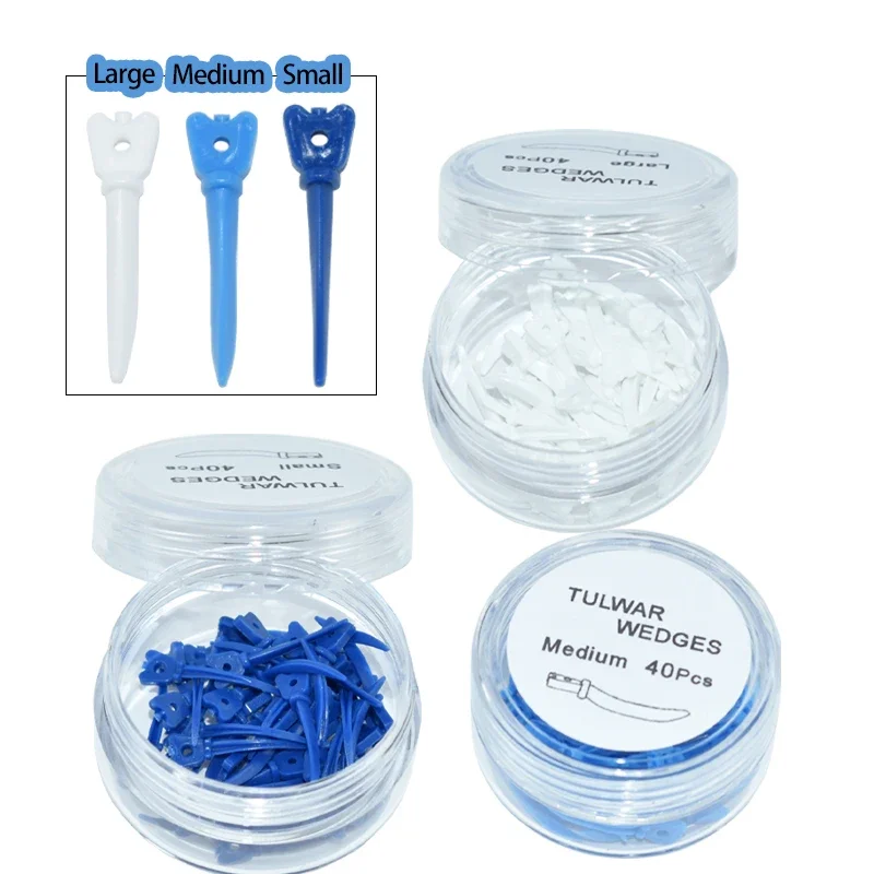 

120Pcs/set Dental Disposable Wedges Plastic Refill Wedge Sectional Matrix Diastema Dentistry with Hole Teeth Gap Materials