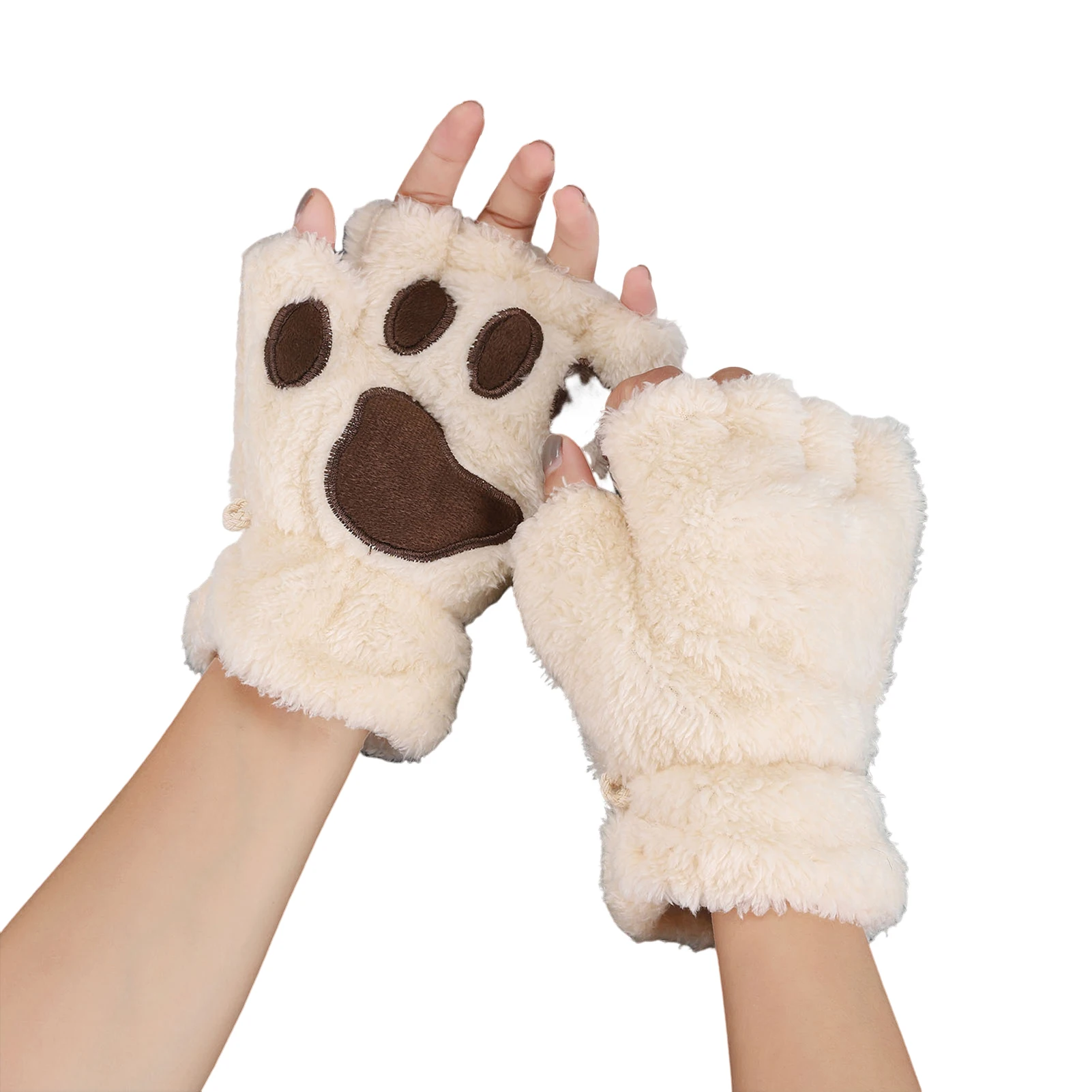 

Cute Shape Winter Warm Gloves Skin-friendly and Comfortable Warm Mittens for Shopping Outdoor Activities