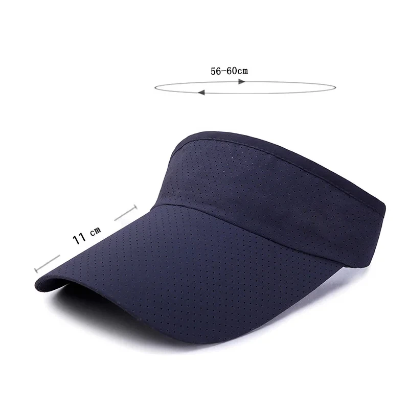 Sports Sun Hats for Women Men Long Brim Mesh Empty Top Cap Summer UV Protection Sunshade Beach Cap Outdoor Tennis Golf Visor Hat