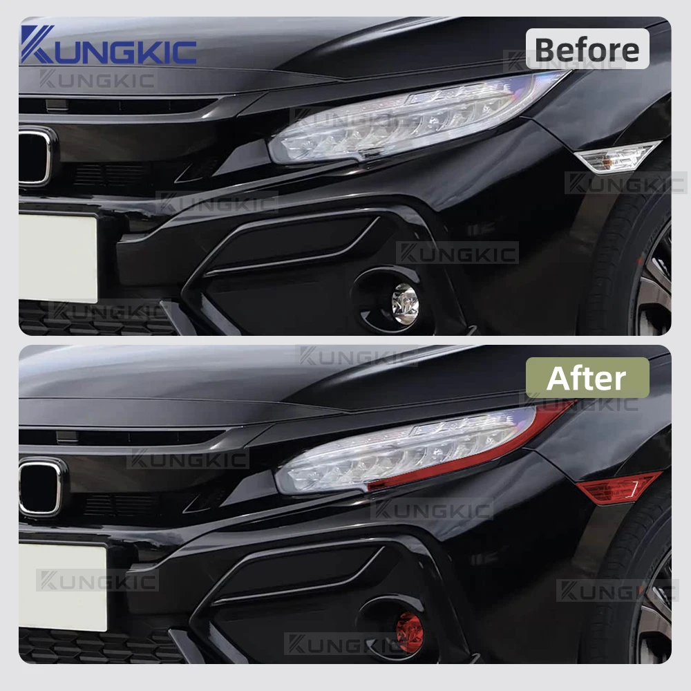 For Honda Civic 2016 2017 2018 2019 2020 2021 TPU Paint Protection Film Turn Signal Lights Day Tail Light Film Sticker Color view 4