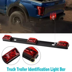 Stainless Pickup Truck Trailer ID Bar Light Rear Red LED Marker Clearance Lights 12V For Ford Raptor F150 250 Pickup Truck