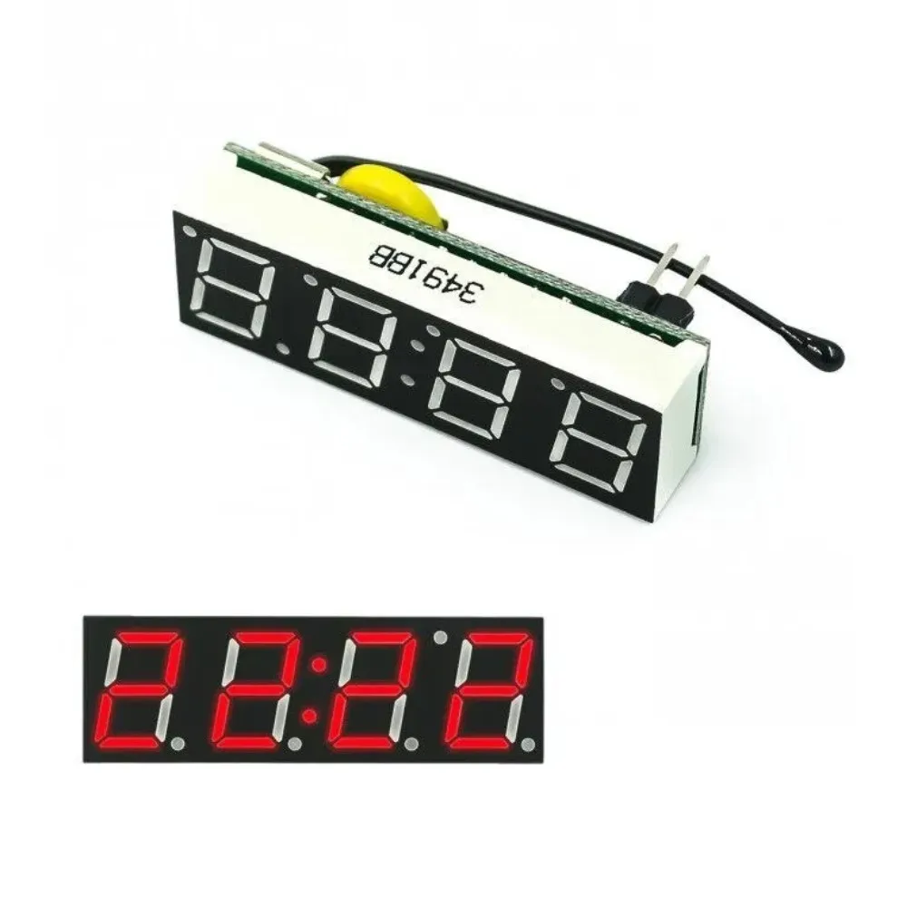 DS1302SN RX8025T Red Blue Green 3 In 1 LED Digital Clock Temperature Voltage Module Time Thermometer Voltmeter Board DC 5V-30V