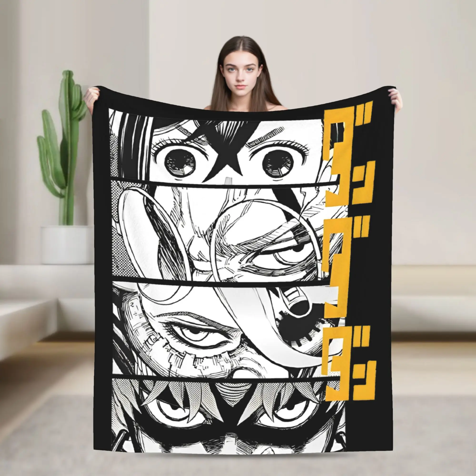 

Одеяло Dandadan Anime Eyes w Kaji, фланелевое весенне-осеннее портативное ультра-мягкое одеяло для дивана, офиса, плюшевое тонкое одеяло