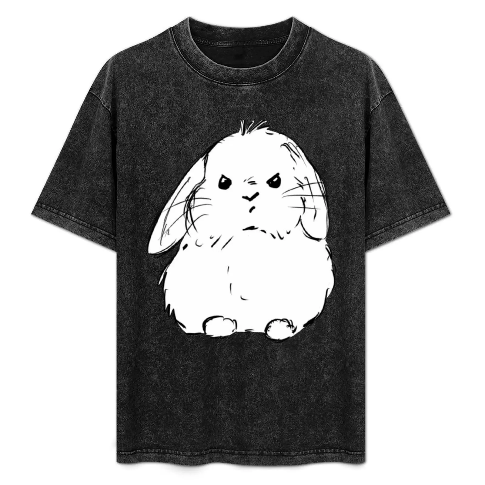 

Art theft is poop mad bunny T-Shirt Functional Casual Short Sleeve Tee