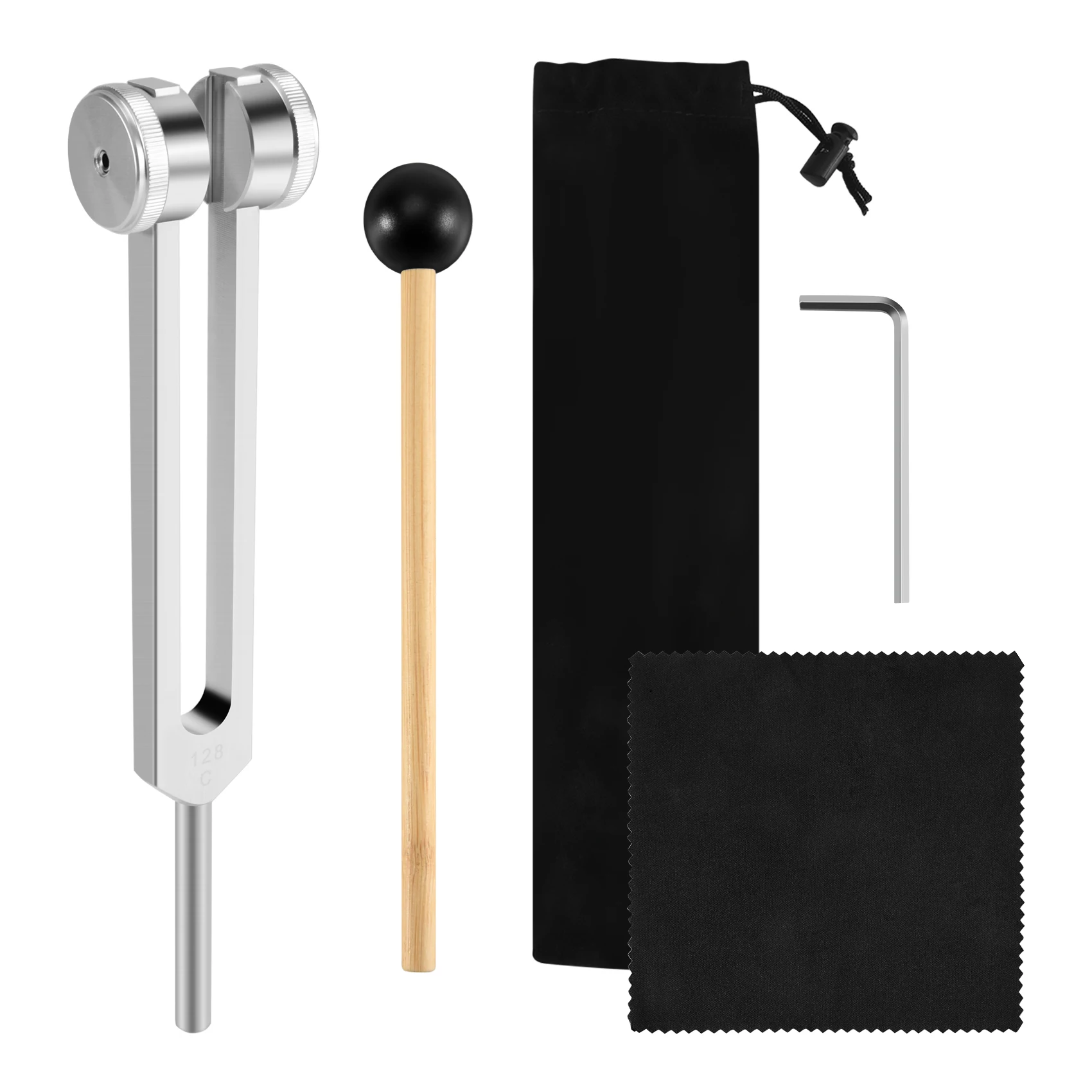 AT77 128 Hz Stimmgabel, gewichtete bioakustische Stimmgabel für die Therapie, 128 Hz Akustikschieber-Stimmgabel