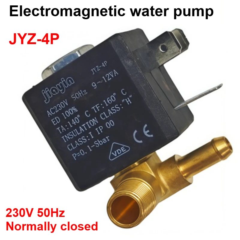 

230 В JYZ-4P Jiayin, нормально закрытый электромагнитный клапан, водяной клапан, гладильная машина, аксессуары для регулирующего клапана утюга, увеличение давления