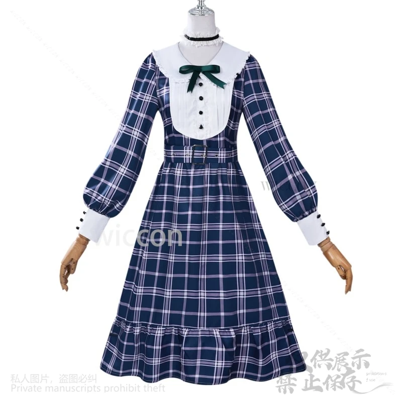 Anime BanG Dream! It's MyGO Cosplay Wakaba Mutsumi Dress Costume Plaid Skirt Green Wigs For Halloween Christmas Cos Customized