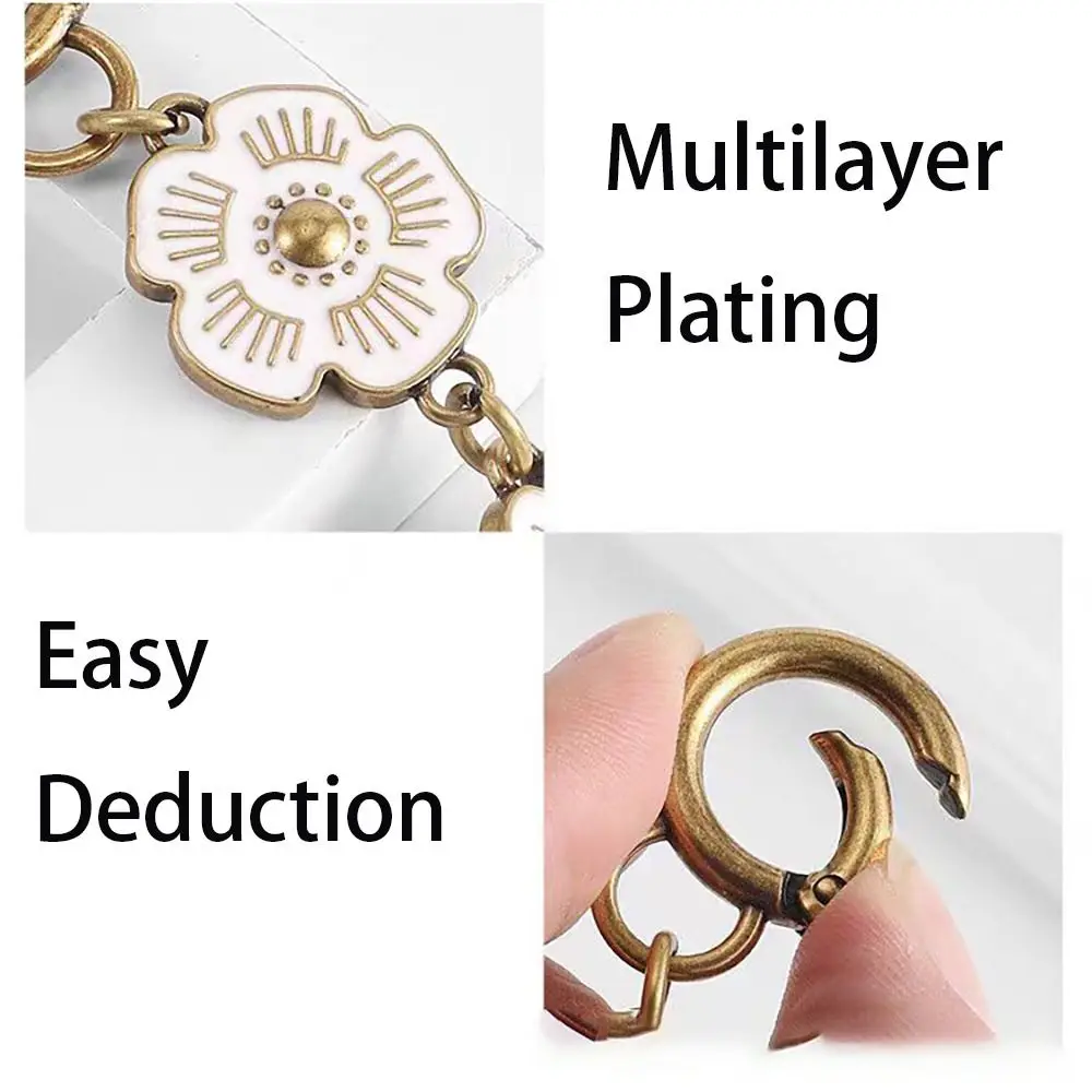 2024 Sakura Purse Strap Extender Metal DIY Handbag Bag Extension Chain Replacement Chain Women