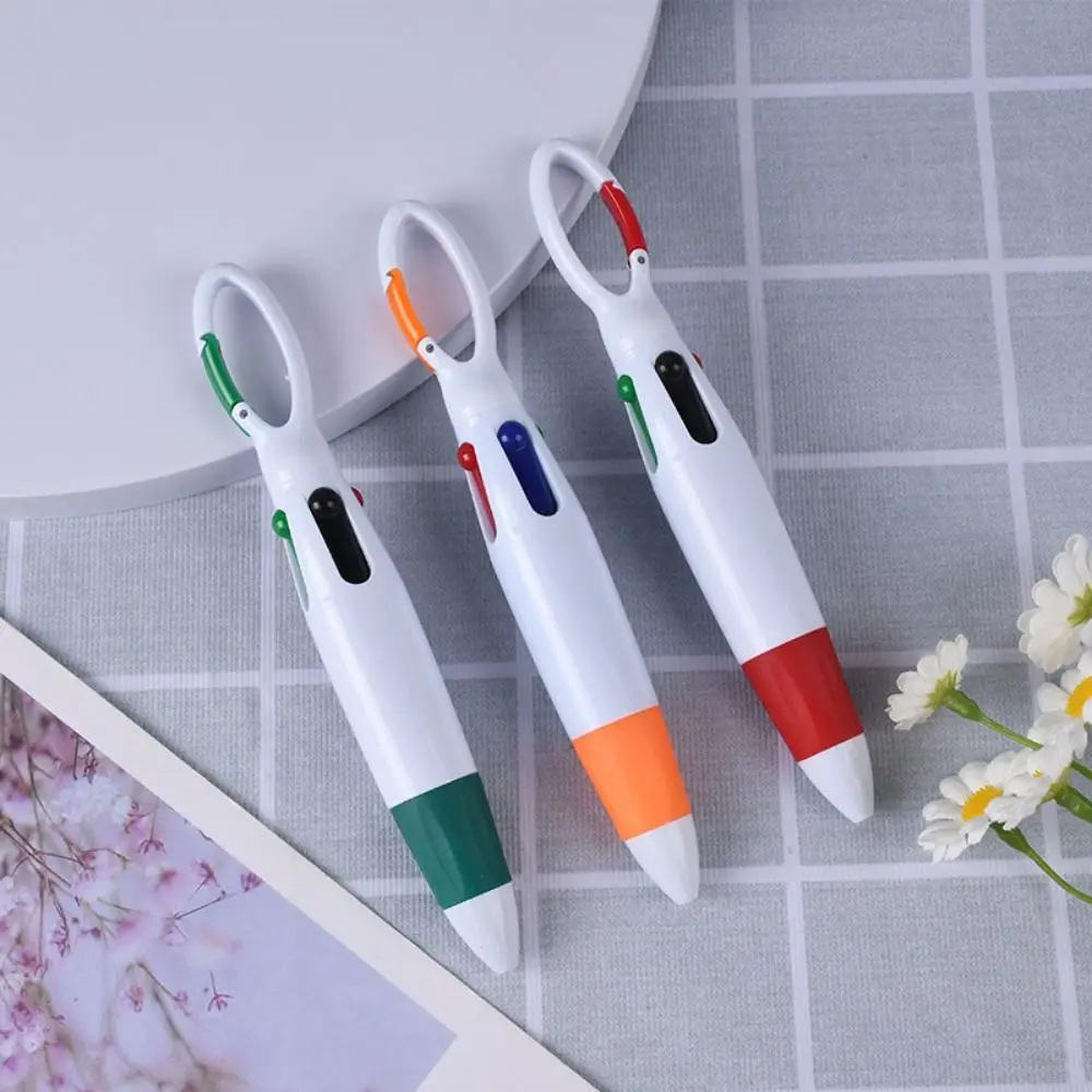 6 Pcs Writing Smoothly Mountain Buckle Pen Quick-Drying Retractable Portable Fat Pocket Press Pocket Pen Ballpoint Pen Nurses