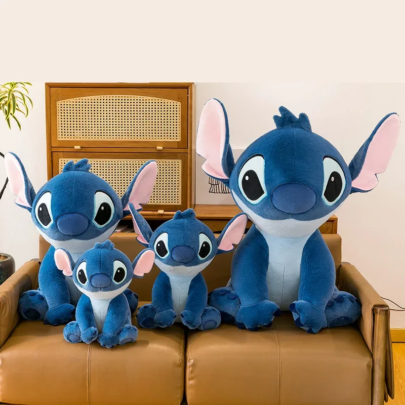 Disney Lilo & Stitch Pluszowe zabawki Kawaii Anime Plushie Doll Nowe miękkie poduszki Stitch Wypchane prezenty świąteczne dla dzieci 30-80 cm