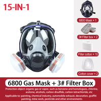 Anti-Fog 6800 Chemical Mask Gas Mask Dust Respirator Paint Pesticide Spray Full Face for Laboratory Welding