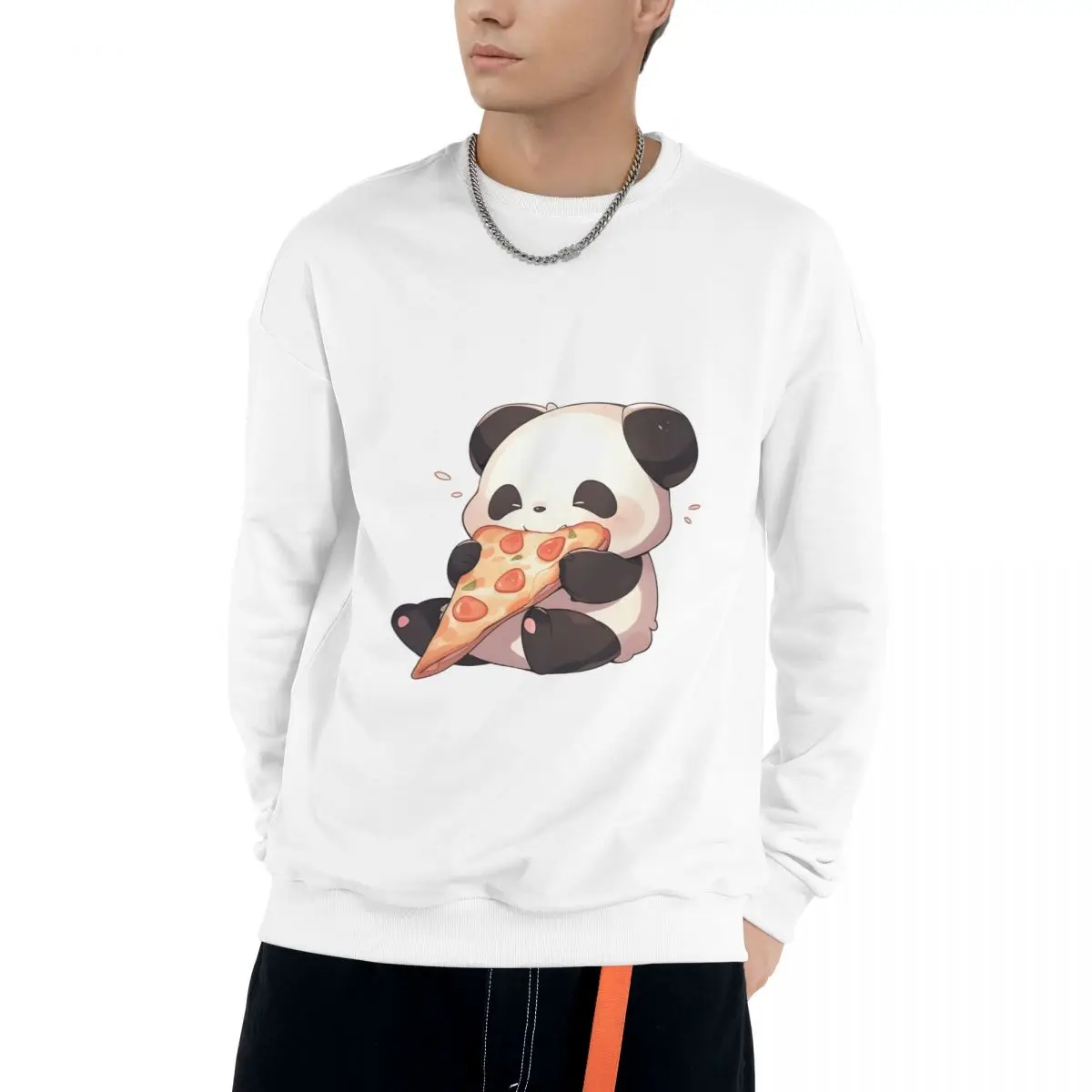 320g Cotton Polyester Autumn and winter Cute Pizza And Animal trend warm Adult Sweatshirts for couples