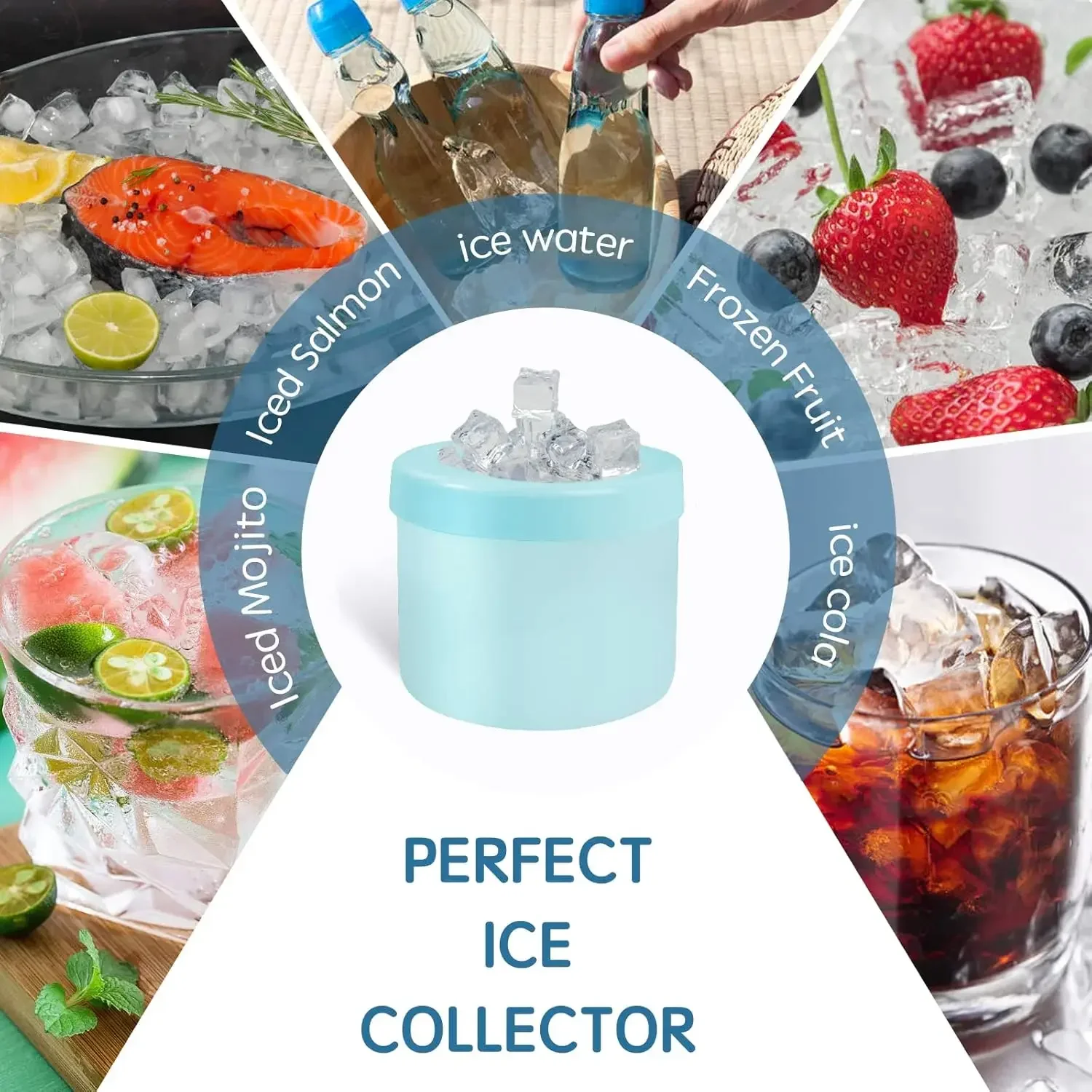 Cylinder Silicone Ice Cube Mold – 3D Lattice Design for Slow-Melting, Stylish Ice Cubes