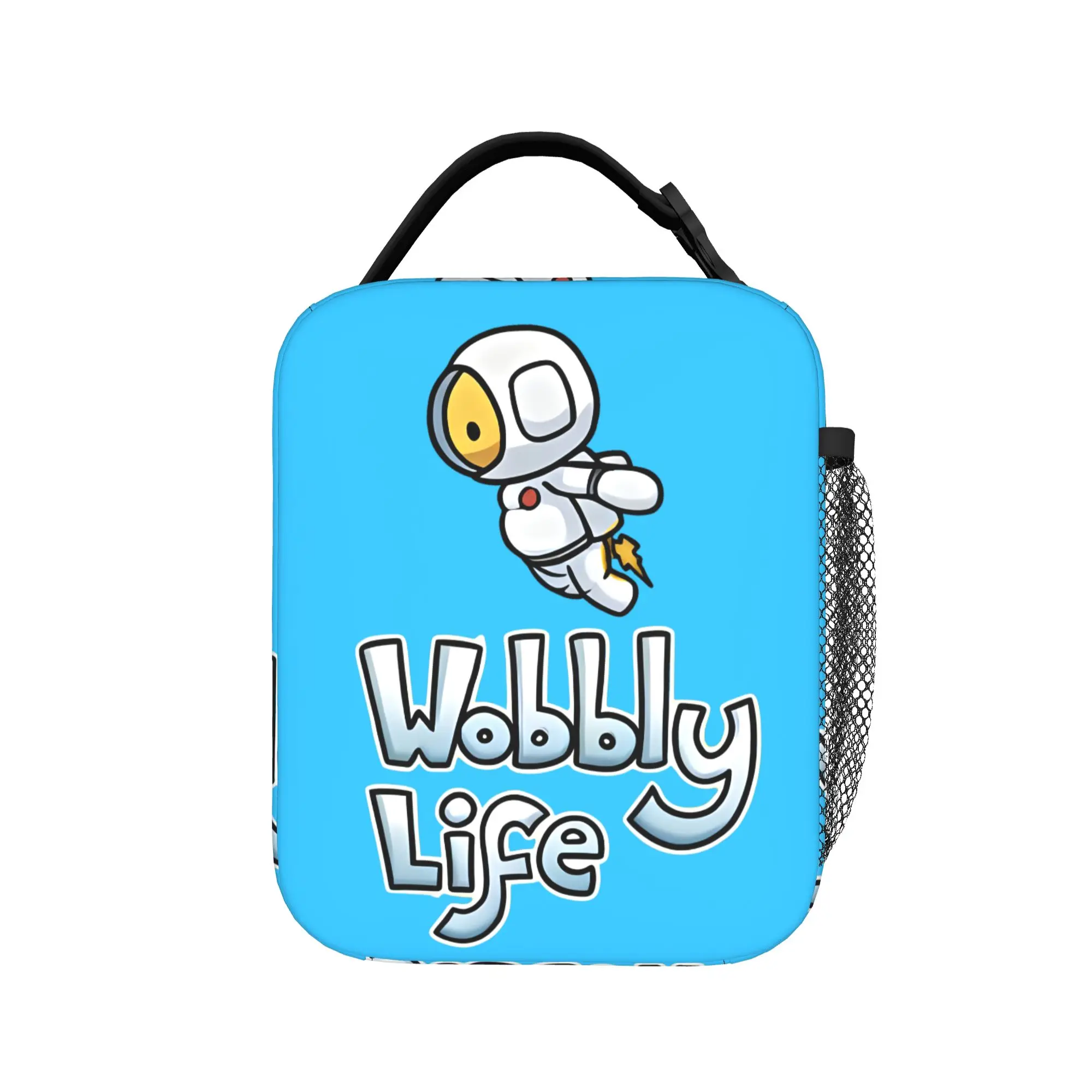 Wobblys Life Insulated Lunch Bag High Capacity Funny Game Reusable Cooler Bag Tote Lunch Box School  Picnic Food Bag