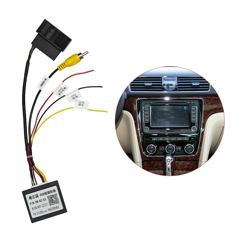 Ainavi RGB to RCA For VW Passat B7 CC Golf 6 Tiguan Original car camera connect to the Android Screen