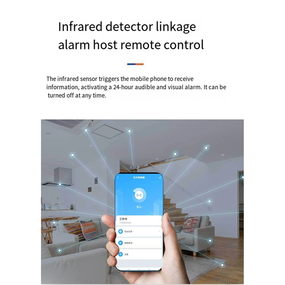 BTLIFE-Tuya WIFI Smart Human Motion Detector PIR Sensor With Alarm For Home Burglar Protection Human Body Detection Sensor