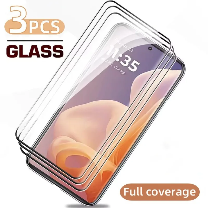 Protector de pantalla de película de vidrio templado de 3 piezas para Moto G84 G75 G64 G55 G54 G45 G35 G34 G24 G04 G04s 4G G Power 5G G24 Power Glass