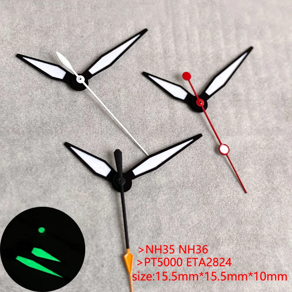 Black Field Watch Hands Needles Fit for NH35 NH35 NH36 NH72 4R35 ETA2824 PT5000 SW200 Movement Diver Men Watch MOD Accessories