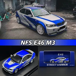 SW In Stock 1:64 NFS E46 M3 Diecast Diorama Car Model Collection Miniature Street Warrior Weapon