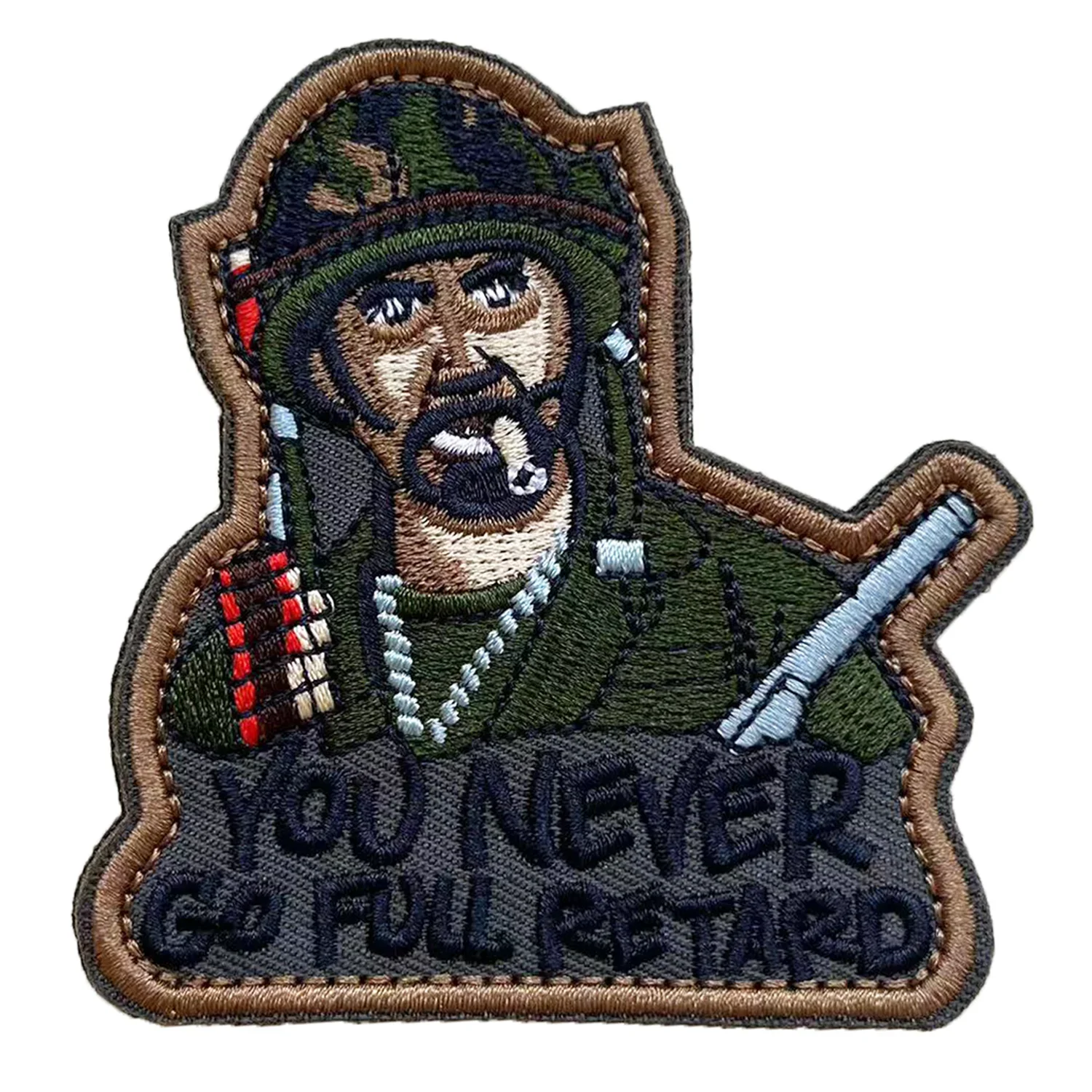 Never Go Full Humor Patch - Hook Fastener Backing, 1/2/5/10Pcs Pack, Removable Morale Patch for Hats, Jackets, Bags