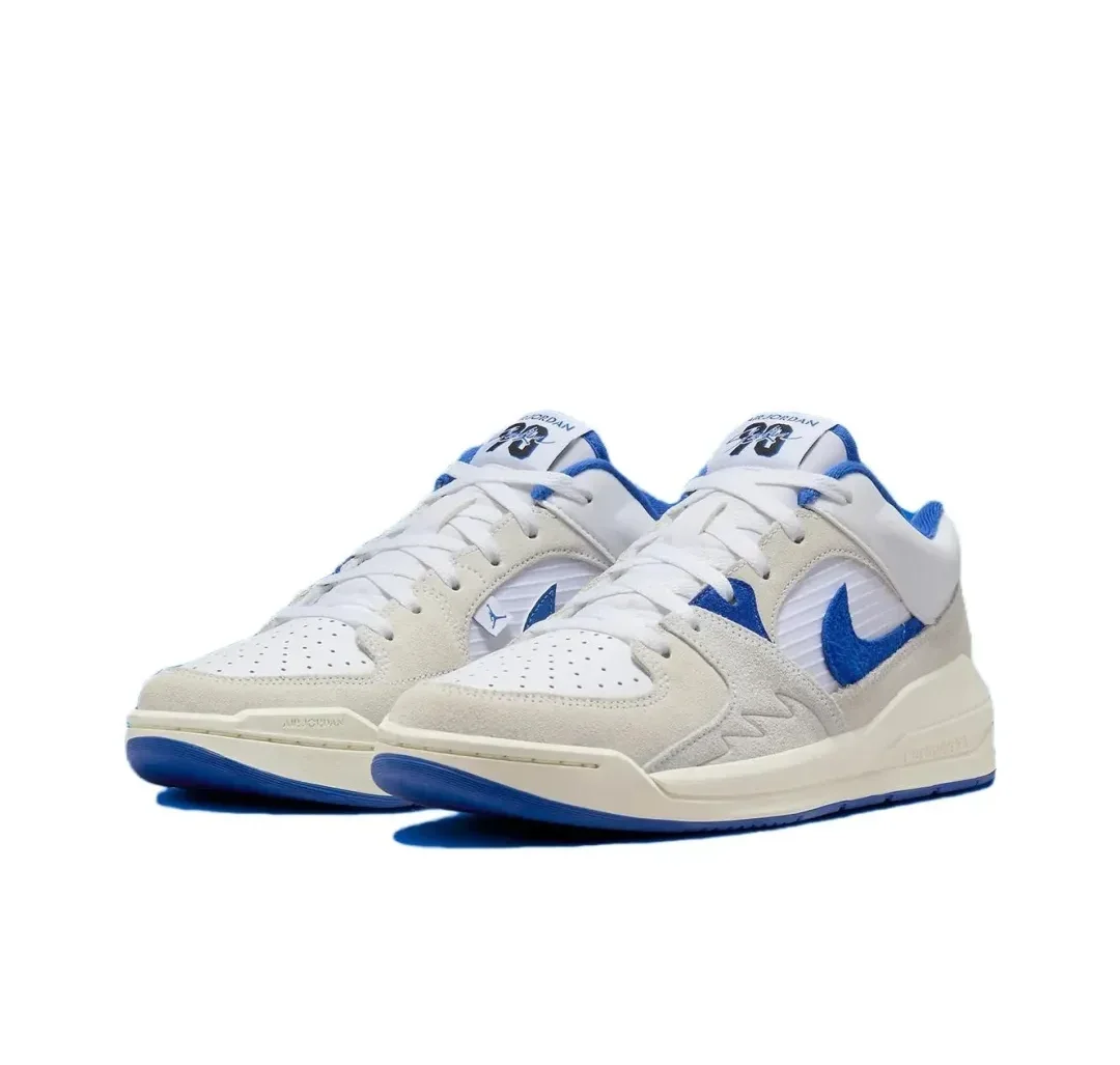 Nike Original Stadium 90 Scarpe da basket basse comode con assorbimento degli urti Scarpe da ginnastica da uomo Bianco Beige Blu Colorway