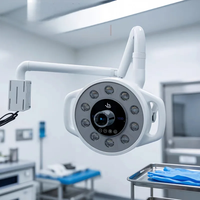 Dental Implant Surgery Light with Integrated 4K Camera Multi-System Compatible Shadowless Operating Light Lamp for Dental Clinic