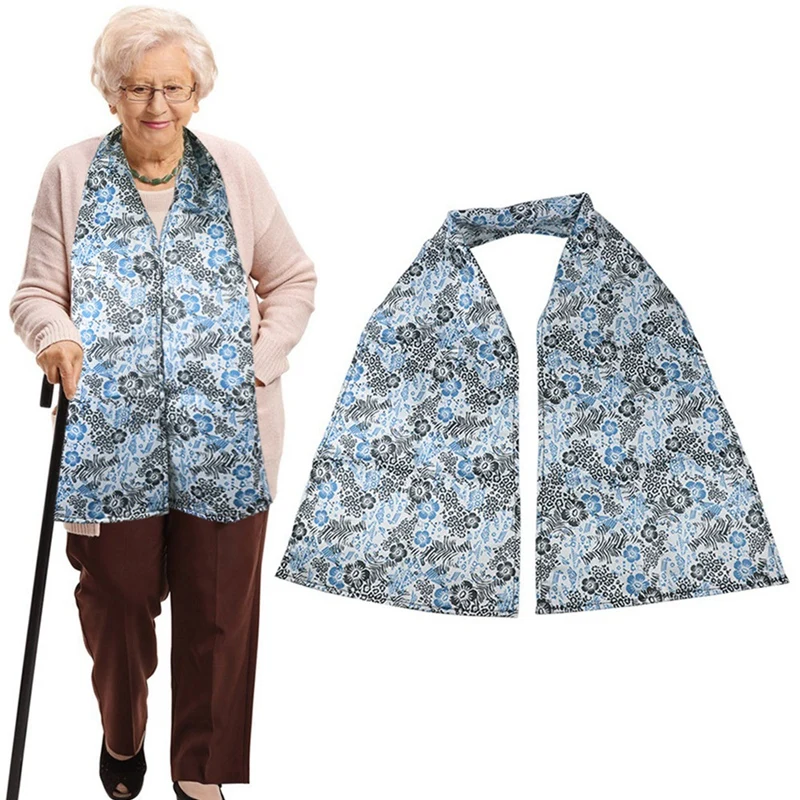 1 Piece Adult Bib Scarf Mealtime Clothing Protector Daily Living Eating Accessories Adult Bib For Elderly Parkinson Disabled