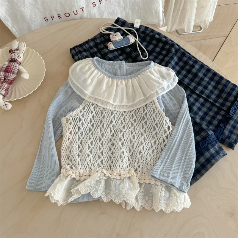 

01-Girls' Autumn Outfit Set2025New stylish fashionable baby children's clothing spring and autumn three-piece set