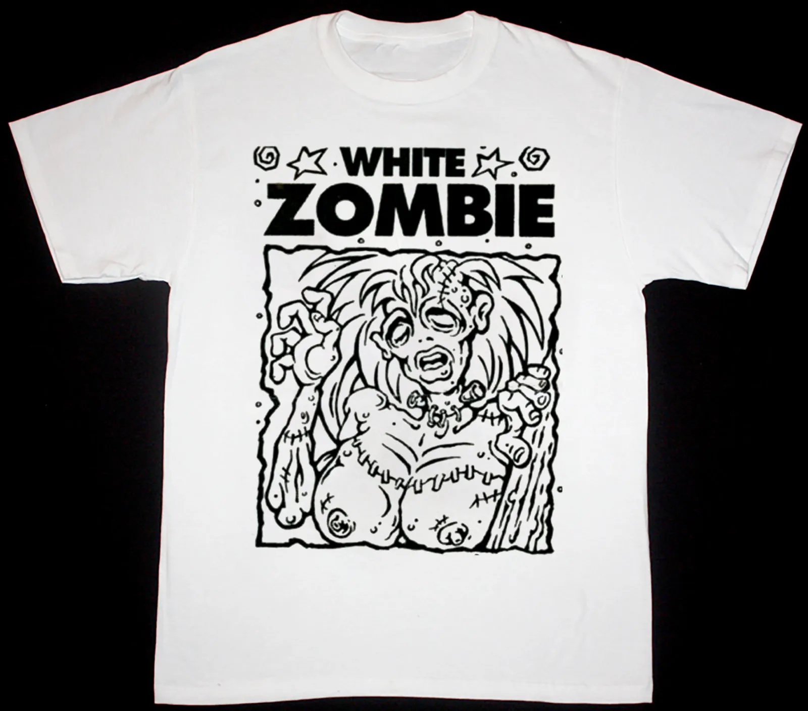 New White Zombie Band Bikini Girl Shirt Short Sleeve White Unisex S-5XL VE011
