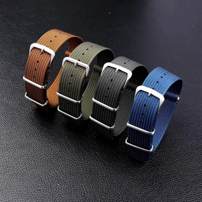 Ribbed Strap For Military Ballistic Fabric Replacement Watchband 20mm 22mm Premium Quality Nylon Nato Watch Band Accessories