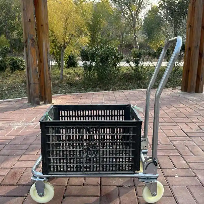Foldable Harvest Wagon - 4 Wheeled Mobile Carts for Greenhouse Vegetable and Fruit Picking Fast Delivery