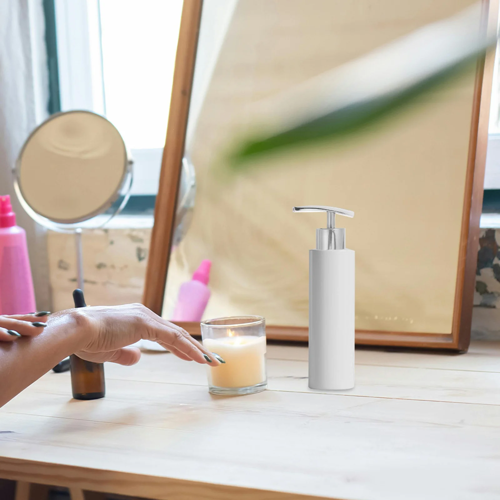 2 قطعة رؤوس المضخة السائلة المعدنية الفولاذ المقاوم للصدأ الصحافة إعادة الملء غسول موزع استبدال للمطبخ الحمام #1