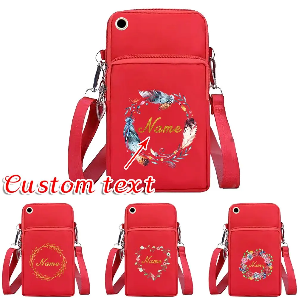 

Персонализированная женская сумка-мессенджер, новая, летняя, простая, на одно плечо, для телефона, повседневная, с карманом