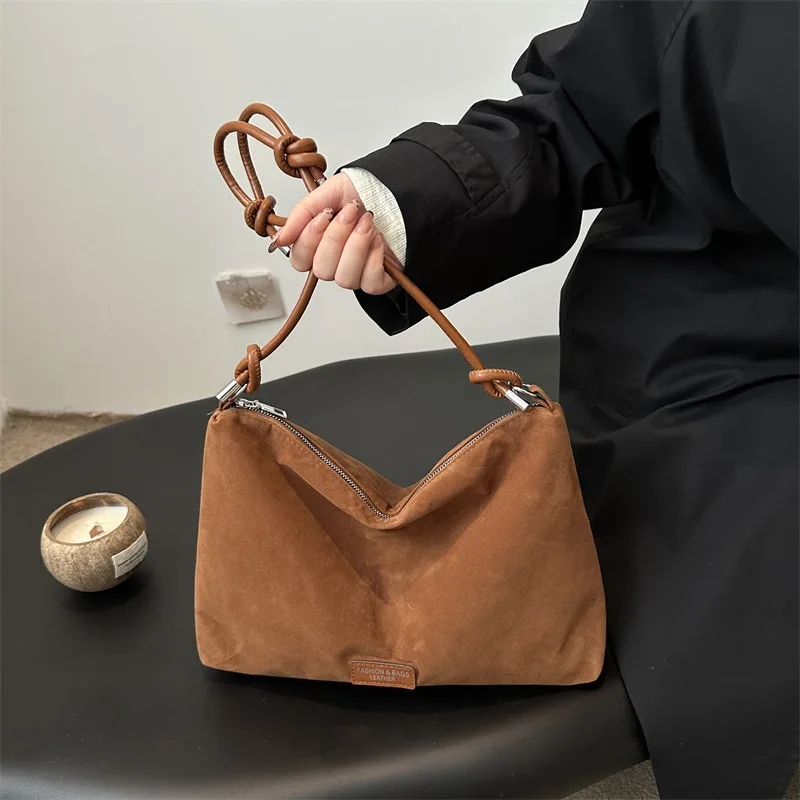 

Просторная винтажная сумка через плечо, модная сумка-тоут подмышками для женщин, большая вместительная сумка на плечо, текстурированная пригородная сумка, эстетичная сумка ​