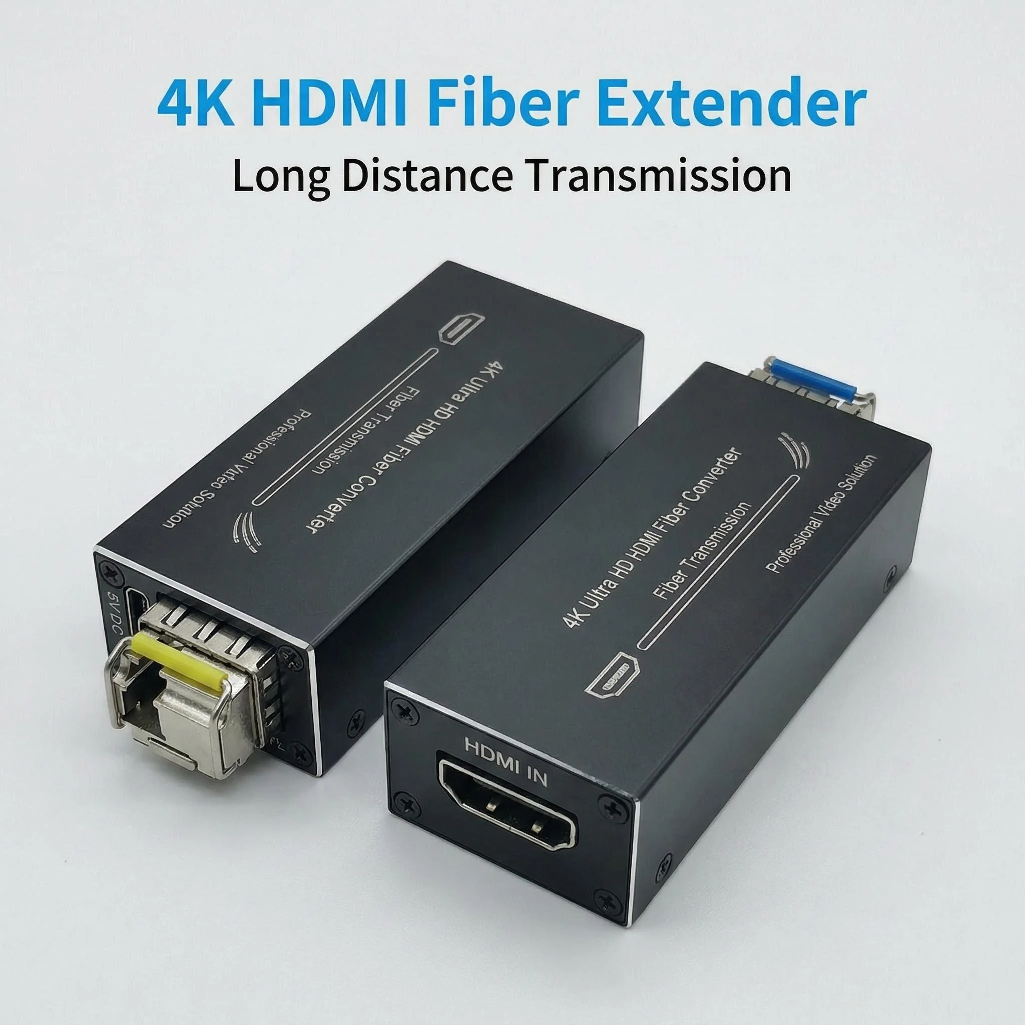 

Mini 4K Fiber Extender with up to 80km Transmission USB-C Optical Fiber Switch for Fiber Converter Communication Monitoring