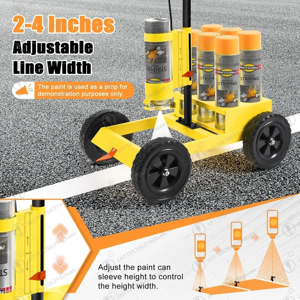 آلة وضع علامات الخطوط، آلة ربط موقف السيارات، متوافقة مع طلاء رش الشريط المقلوب الاحترافي