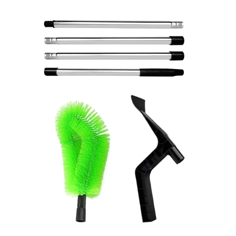 CQMF-Gutter Cleaning Tools Telescopic Gutter Cleaner With 4Section Pole Reliable Gutter Cleaner Tool For Cleaning Leaves 1.8M