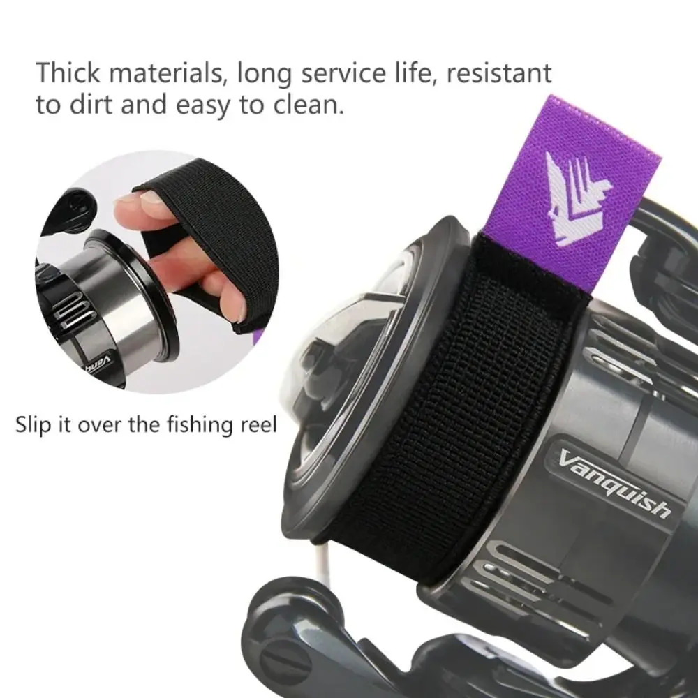 

Spool Cover Fishing Spool Belt With Handle Pole Holder Spinning Reel Belt Flexible Thicken Spinning Protection Belt Fishing Tool