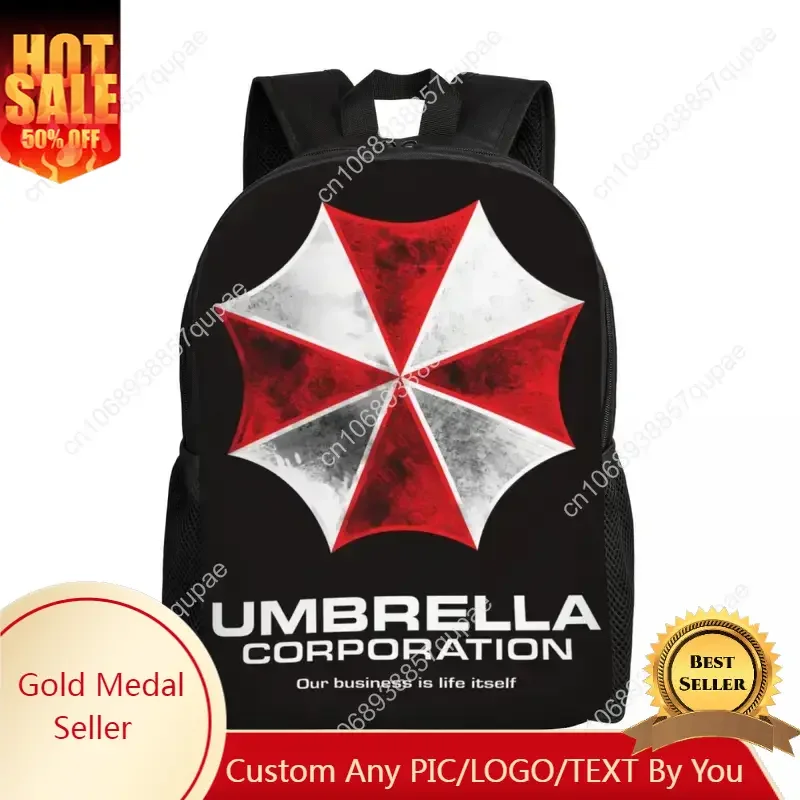 

Custom Umbrella Corporation Backpacks for Girls Boys Video Game School College Travel Bags Men Women Bookbag Fits 15 Inch Laptop