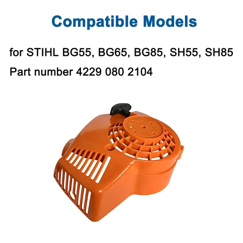 

LLCS-Ecoil Pull Starter Assembly 4229 080 2104 With Handle, Screw For Stihl BG55 BG65 BG85 SH55 SH85 Leaf Blower Models