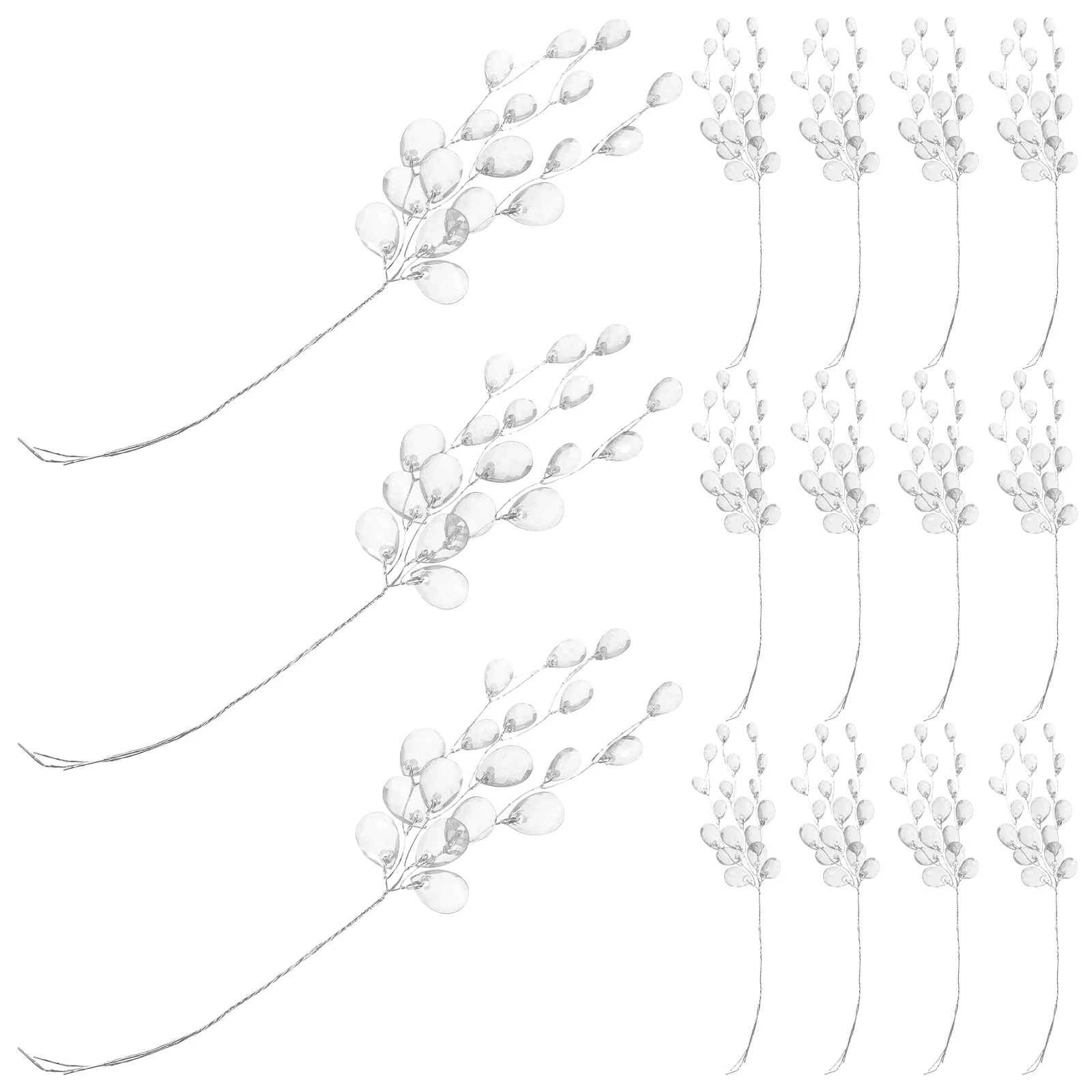 

50pcs Artificial Flowers Stems Acrylic Flower Branches For Home Decor Wedding Party Decoration Diy Floral Picks Simulation