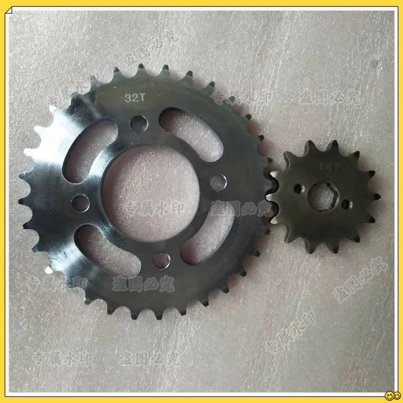 Motorcycle Parts Front Rear Chain Sprocket 14T And 34T Teeth For Regal Raptor DD300E-6 DD350E-6C DD 300E-6 350E-6C