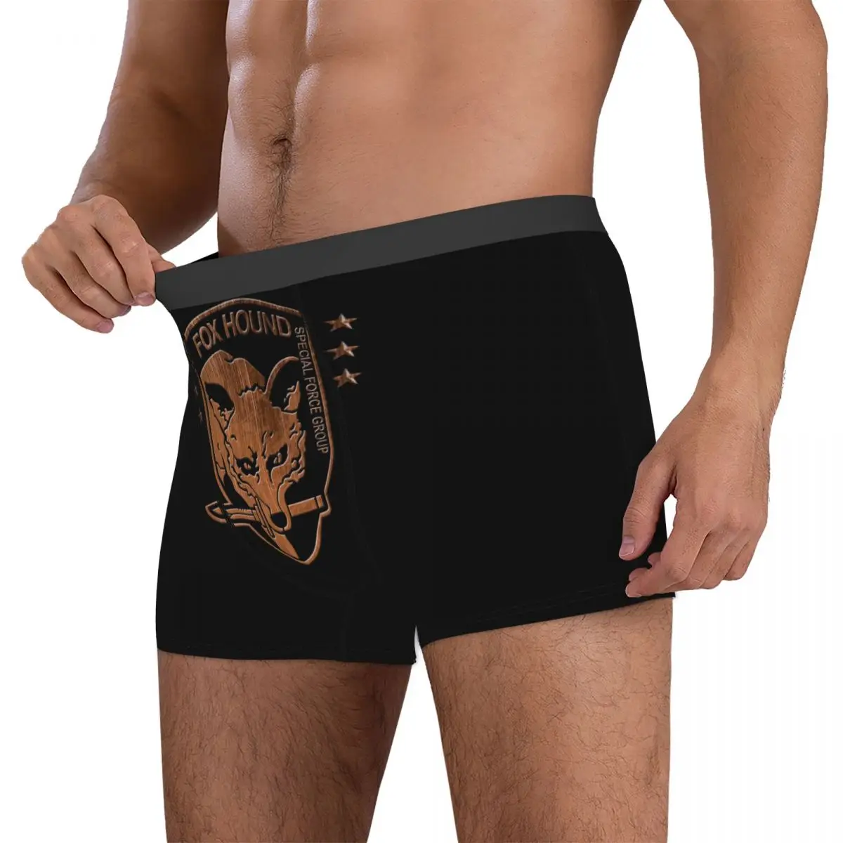 Boxer Underpants Shorts Foxhound Special Forces Group Metal Gear Solid Panties Men's Underwear for Homme Man Boyfriend Gift