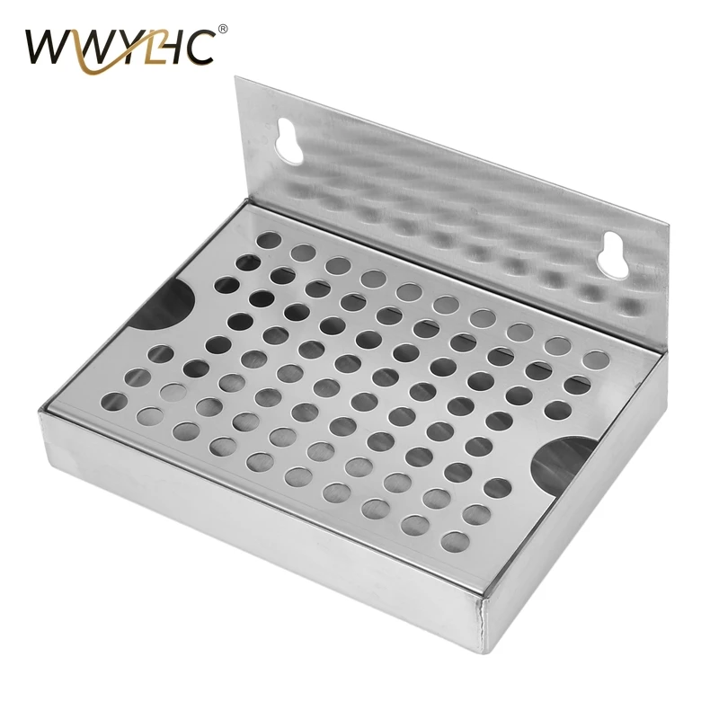 Wall Mount Beer Drip Tray No Drain 304 Stainless Steel Homebrew Kegging Draft Beer