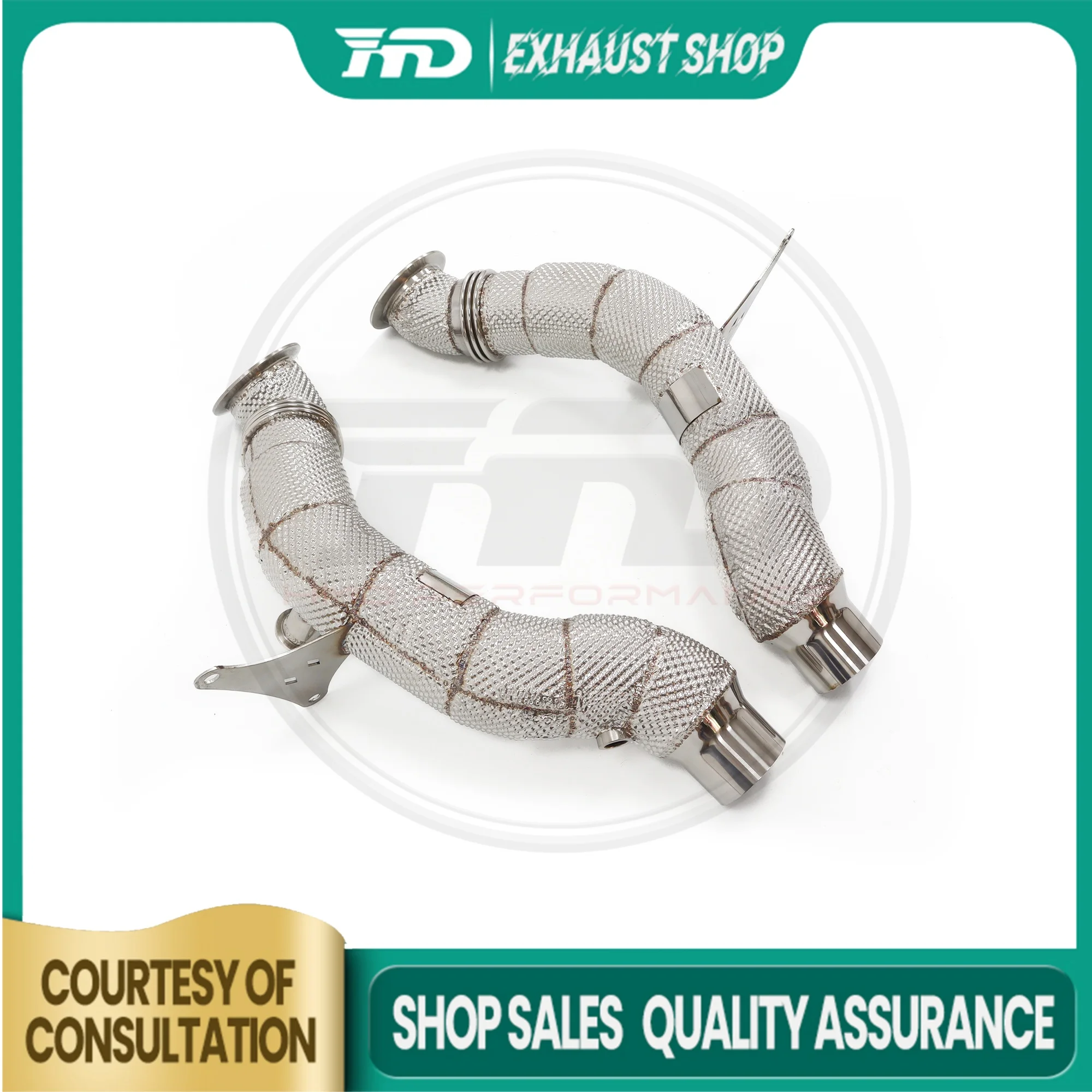 

HMD Downpipe for Ferrari F8 3.9T Exhaust Systems Stainless Steel High Performance Catalytic Header