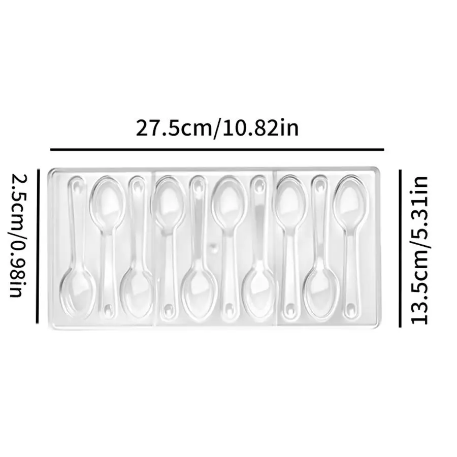 1pc Spoon Shaped Chocolate Mold, Baking Accessory for Dessert Decor, Cocoa Treat and Homemade Candy Craft Creation XJM