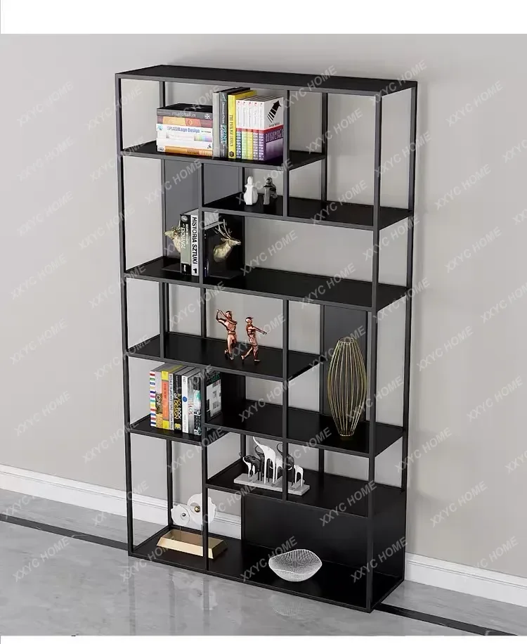 wrought iron shelf light luxury storage decorative shelf living room bookshelf floor display rack a50